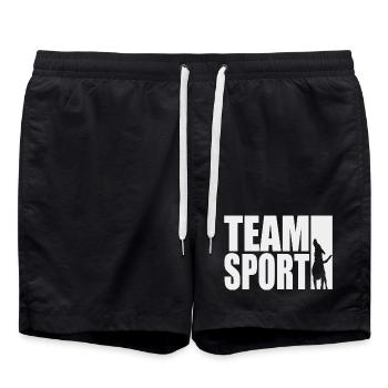 Teamsport Motiv Hundesport IGP Shirt - Badeshorts - Schwarz - Vorne - AI Model Male 185 light (185cm)