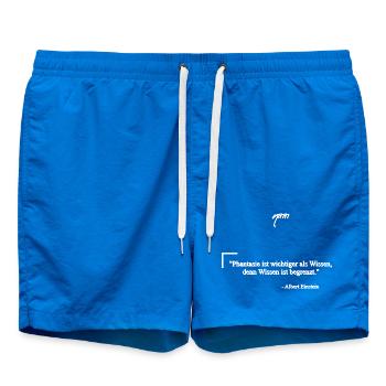 Zitat von Albert E. - Phantasie & Wissen - Badeshorts - Cobalt blue - Vorne