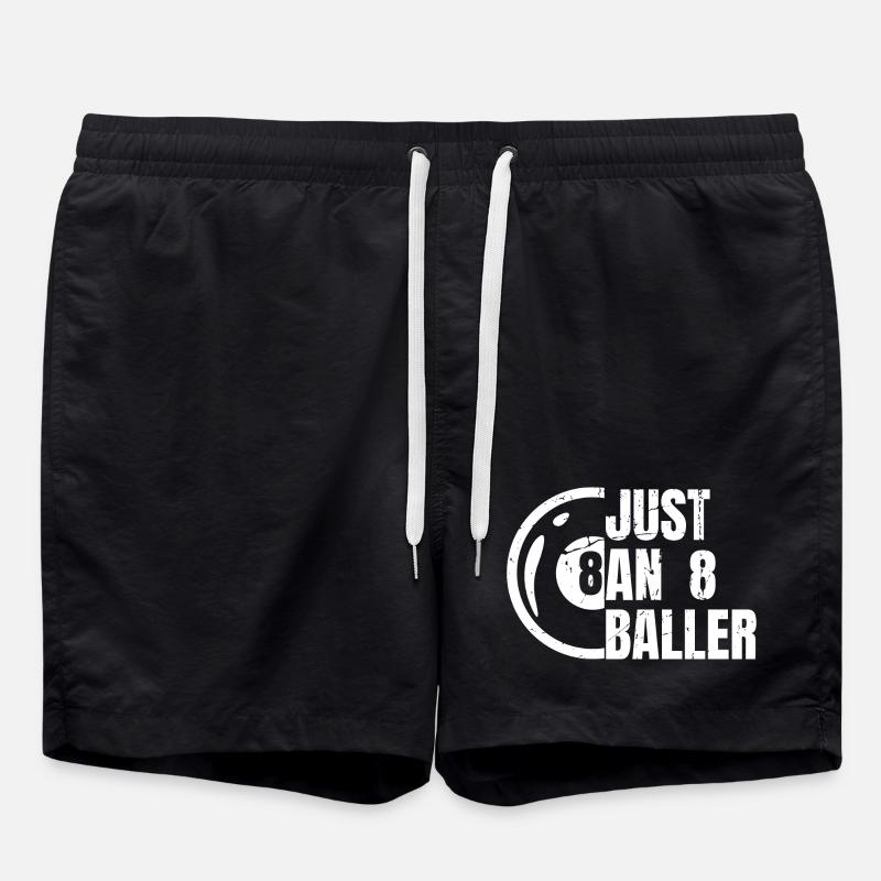 8 Ball Billard Spieler - Badeshorts - Schwarz