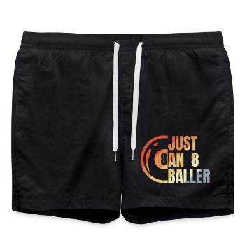 Billard 8 Balle - Short de bain - noir - Devant - AI Model Male 185 light (185cm)