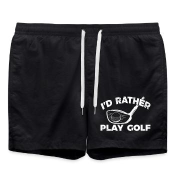 Golf Fan - Swim Trunks - black - Front - AI Model Male 185 light (185cm)