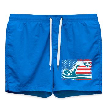 July 4 Swimming - Swim Trunks - cobalt blue - Front