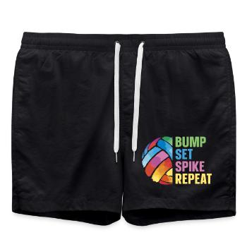Volleyball - Badeshorts - Schwarz - Vorne - AI Model Male 185 light (185cm)