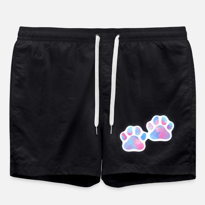 Dog Paws Galaxy - Swim Trunks - black