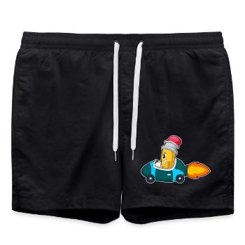 Bleistift Auto - Badeshorts - Schwarz - Vorne - AI Model Male 185 light (185cm)