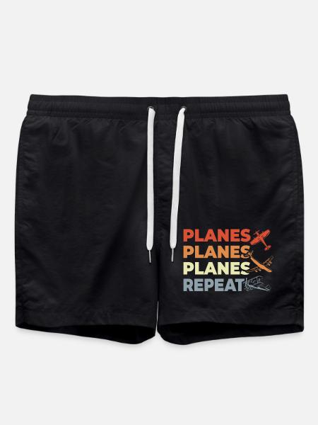 Airplane enthusiasts - Swim Trunks - black