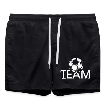 Team Team Icon Symbol Ball Soccer Club - Swim Trunks - black - Front - AI Model Male 185 light (185cm)
