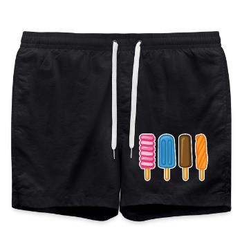 Glace à l’eau pour les enfants - Short de bain - noir - Devant - AI Model Male 185 light (185cm)