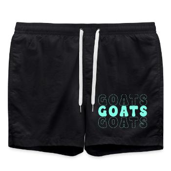 Ziegen - Badeshorts - Schwarz - Vorne - AI Model Male 185 light (185cm)