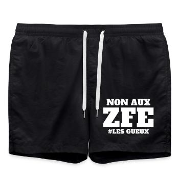 Auto, Oldtimer, Freizügigkeit - Badeshorts - Schwarz - Vorne - AI Model Male 185 light (185cm)