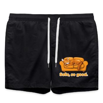 Sofa, So Good Cat Nap - Swim Trunks - black - Front - AI Model Male 185 light (185cm)