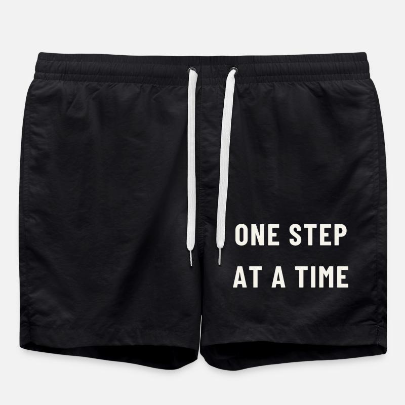 One step at a time - Swim Trunks - black
