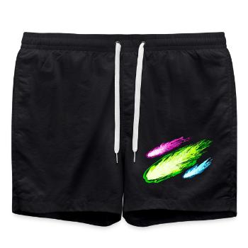Explosion de cerfs-volants colorés - Short de bain - noir - Devant - AI Model Male 185 light (185cm)