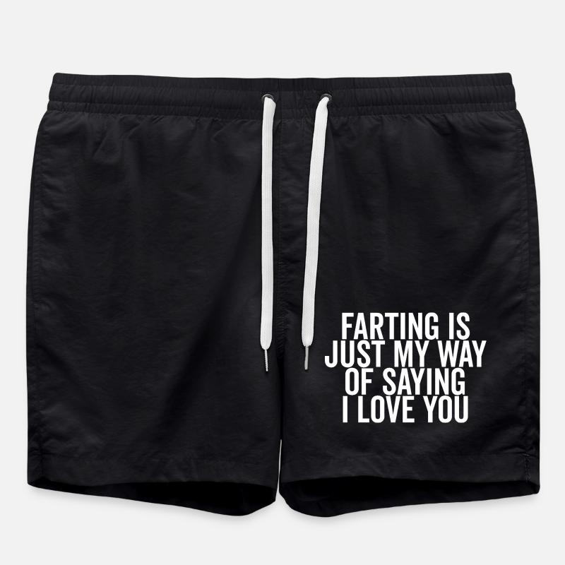 Scoreggiare è solo il mio modo di dire ti amo - Costume a pantaloncino - nero