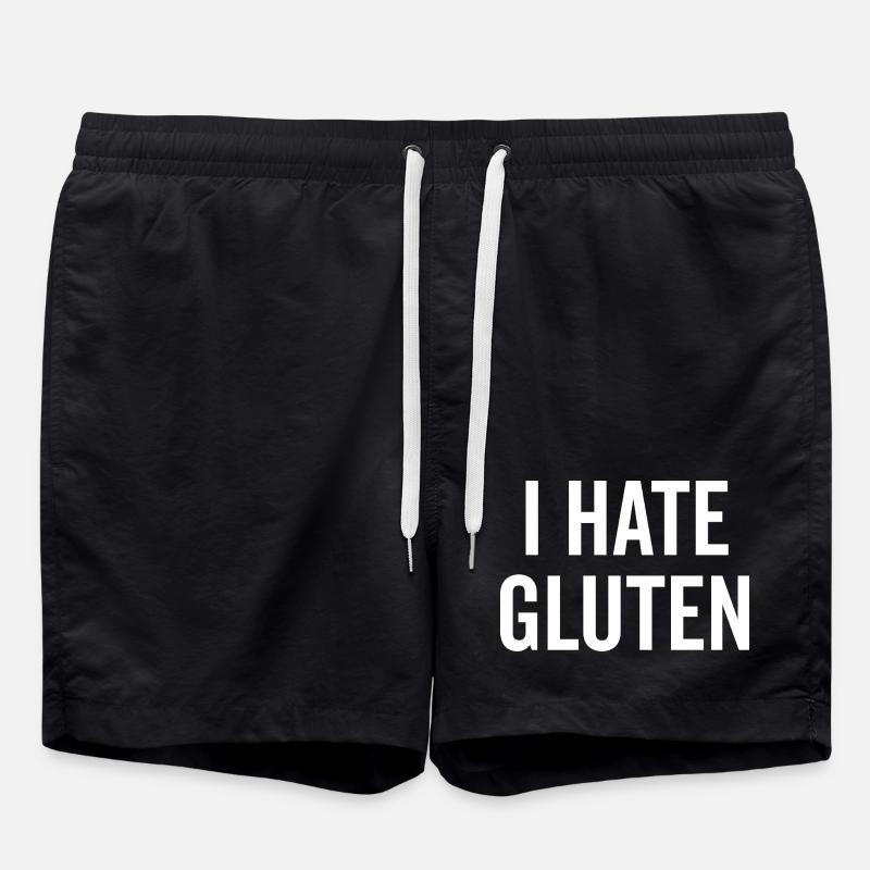 Ich hasse Gluten - Badeshorts - Schwarz
