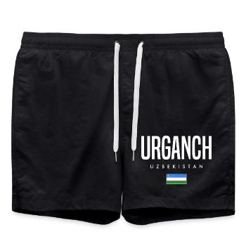 Urganch Usbekistan - Badeshorts - Schwarz - Vorne - AI Model Male 185 light (185cm)