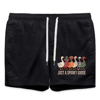 Nur eine gruselige Gans Halloween-Stimmung - Badeshorts - Schwarz - Vorne - AI Model Male 185 light (185cm)