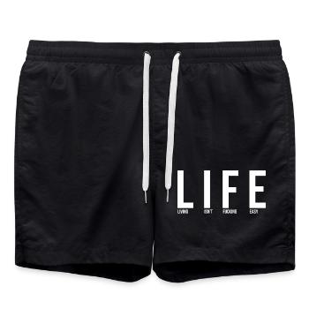 LifeUnfiltered 2 - Badeshorts - Schwarz - Vorne - AI Model Male 185 light (185cm)