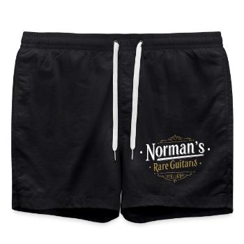 Logo vintage de la guitare rare de Norman - Short de bain - noir - Devant - AI Model Male 185 light (185cm)