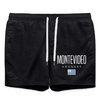 Montevideo Uruguay Uruguayans - Swim Trunks - black - Front - AI Model Male 185 light (185cm)
