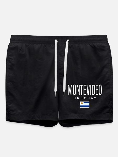 Montevideo Uruguay Uruguayer - Badeshorts - Schwarz