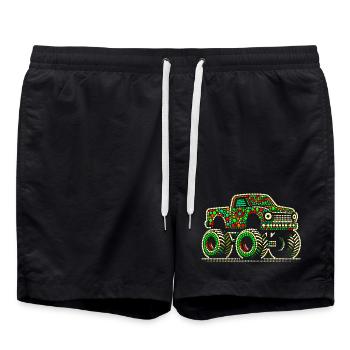 Chemise tachetée Beadwork Monster Truck - Short de bain - noir - Devant - AI Model Male 185 light (185cm)