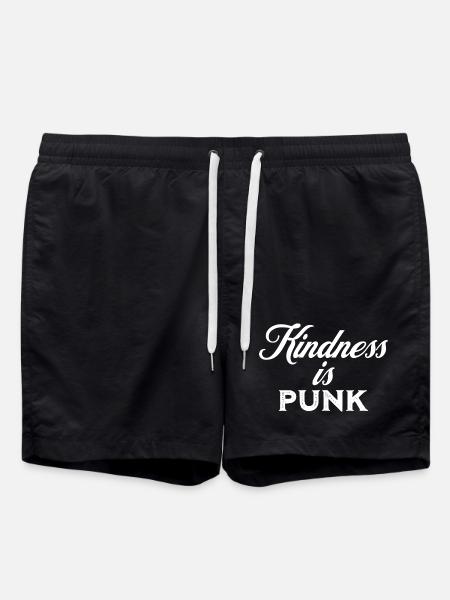 Kindness is Punk - Swim Trunks - black