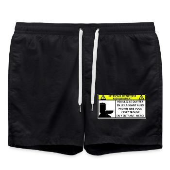 Espace  - Short de bain - noir - Devant - AI Model Male 185 light (185cm)