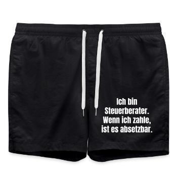 Déductibilité du devis du conseiller fiscal - Short de bain - noir - Devant - AI Model Male 185 light (185cm)