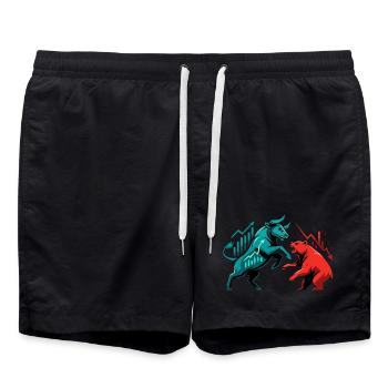 Don Boursiers contre Ours : Combat sur les actions - Short de bain - noir - Devant - AI Model Male 185 light (185cm)