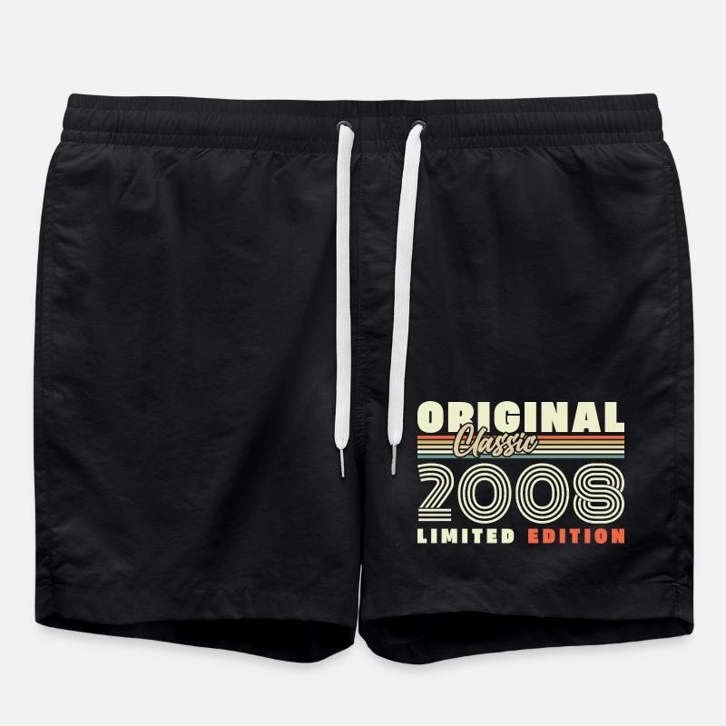 2008 Vintage Rétro Cadeau d’anniversaire - Short de bain - noir