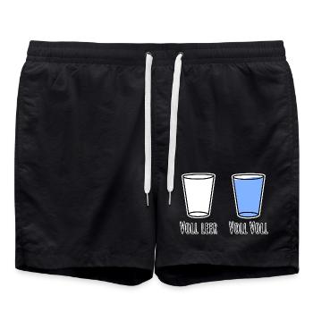 Completely empty and fully full! Full German language! - Swim Trunks - black - Front - AI Model Male 185 light (185cm)