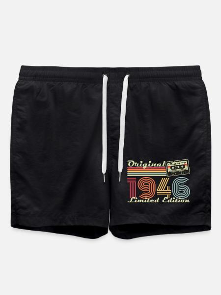 Original 1946 Jahrgang Vintage Geburtstag Retro - Badeshorts - Schwarz