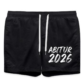 Abitur 2026 - Swim Trunks - black - Front - AI Model Male 185 light (185cm)
