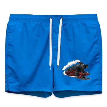 Steam locomotive 52 8154 - Swim Trunks - cobalt blue - Front