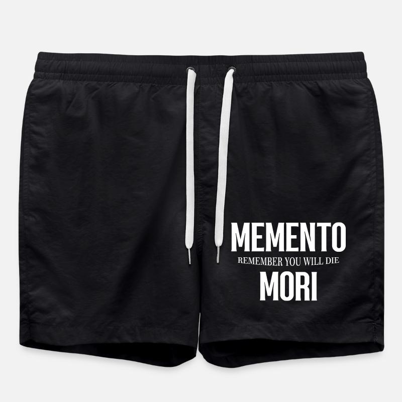 Gothic Memento Mori Design - Swim Trunks - black