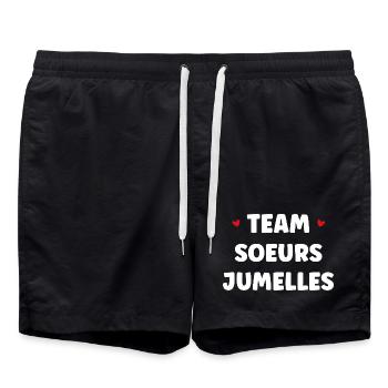 Team Soeurs Jumelées - Short de bain - noir - Devant - AI Model Male 185 light (185cm)