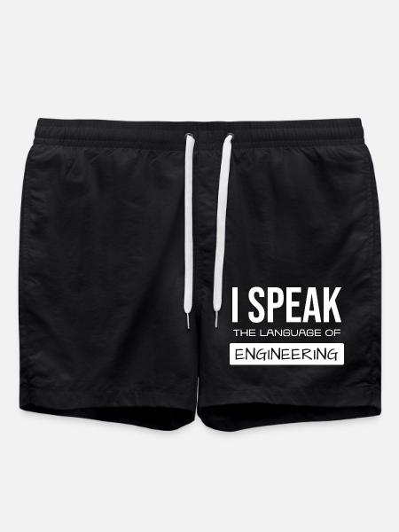 I Speak Engineering Glyphs - Badeshorts - Schwarz
