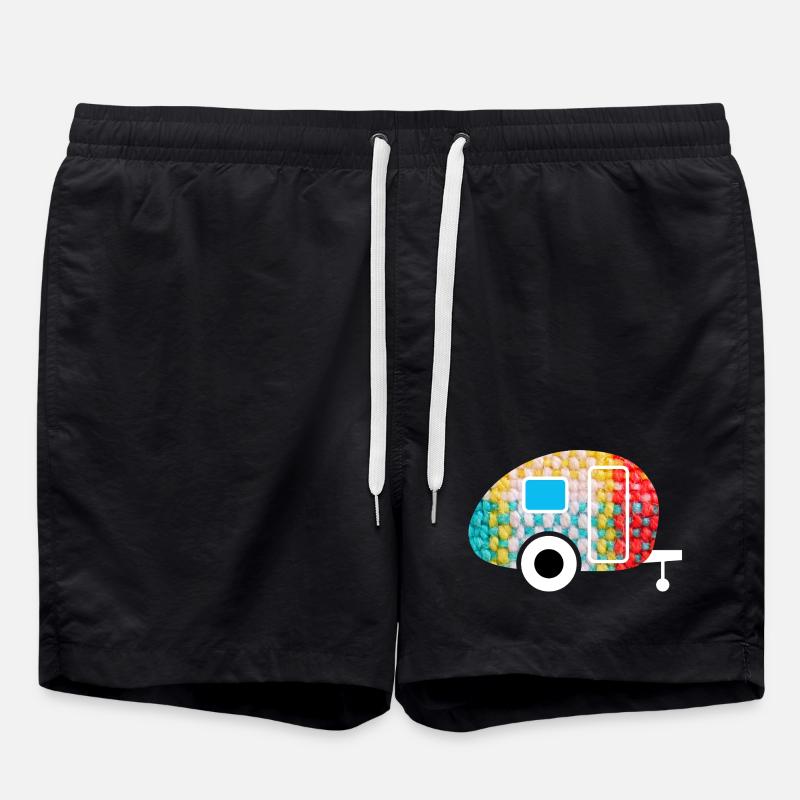 Caravane Caravane Textile Textile Camping Fan - Short de bain - noir