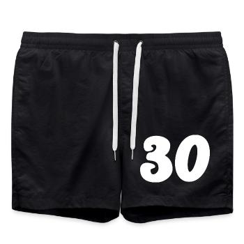 30. 30 ANS. 30e ANNIVERSAIRE. ANNIVERSAIRE 30 ANS. - Short de bain - noir - Devant - AI Model Male 185 light (185cm)