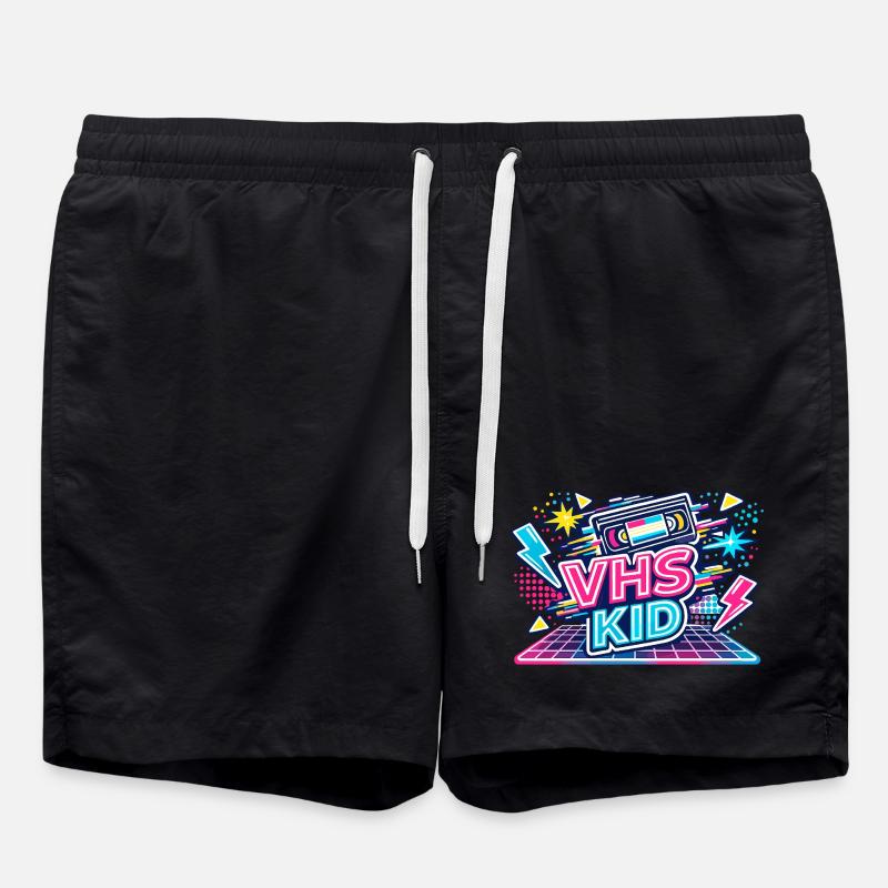 VHS KID Neon Retro - Badeshorts - Schwarz