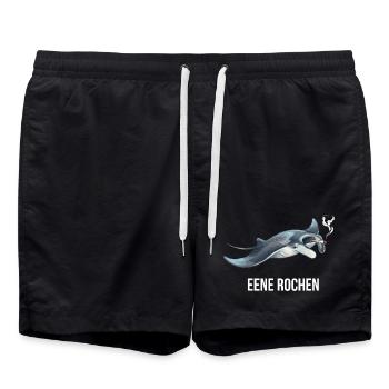 Ray Humor Shirt pour les fans de la mer - Short de bain - noir - Devant - AI Model Male 185 light (185cm)