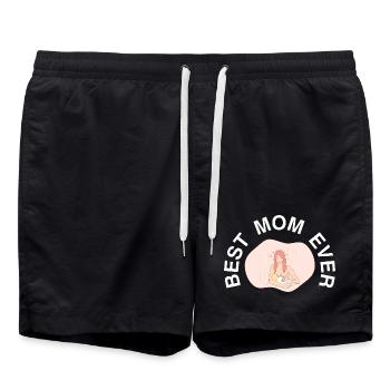 Bestes Muttertags-Geschenkhemd aller Zeiten - Badeshorts - Schwarz - Vorne - AI Model Male 185 light (185cm)