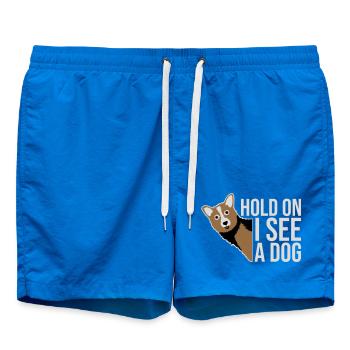 Attends, je vois un chien, chien, drôle de distrait, en disant - Short de bain - cobalt blue - Devant
