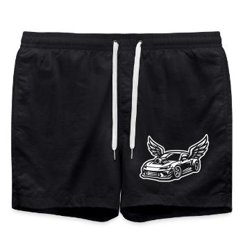 Sportwagen Symbol Auto Tuning - Badeshorts - Schwarz - Vorne - AI Model Male 185 light (185cm)