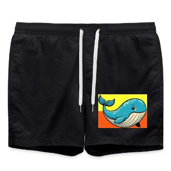 Wal - Badeshorts - Schwarz - Vorne - AI Model Male 185 light (185cm)
