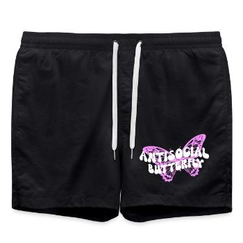 Inspiring butterfly fan graphic - Swim Trunks - black - Front - AI Model Male 185 light (185cm)