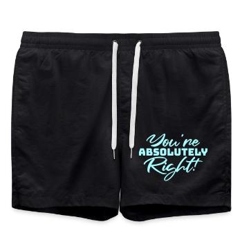 Tu as tout à fait raison, logo drôle d’IA sarcastique - Short de bain - noir - Devant - AI Model Male 185 light (185cm)
