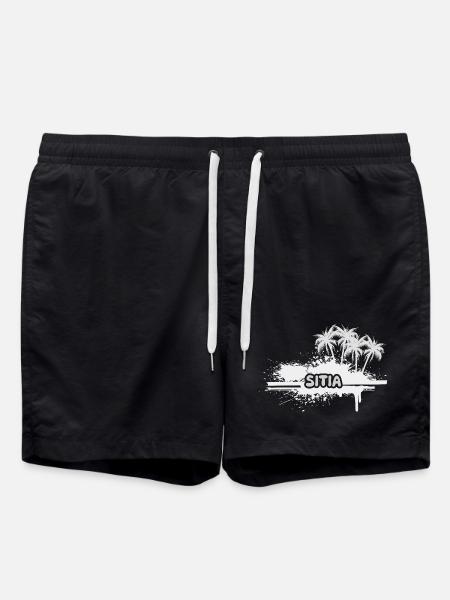 Sitia as palm trees - Swim Trunks - black