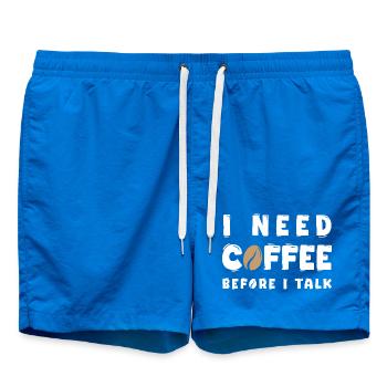 J’ai besoin d’un café avant de parler drôle de gif d’amoureuse du café - Short de bain - cobalt blue - Devant